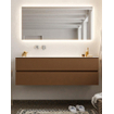 Mondiaz VICA ensemble de meuble de salle de bain - 150cm - meuble sous-vasque reposant - 2 tiroirs - lavabo moon gauche - sans trou de robinet XL version 60cm haut SW1089710