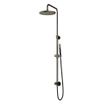 Hotbath Cobber M438 ensemble de douche pluie avec inverseur et flexible de douche 150 cm avec douche de tête ronde 30 cm douchette barre fer vieilli SW440515