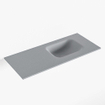 Mondiaz LEX Lave-main - 70x30x0.9cm - lavabo droite - sans trou de robinet - Solid Surface - pour meuble lave mains - Plata SW1025955