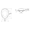 Laufen Alessi One closetzitting met dempingsmechanisme afneembaar systeem duroplast wit 0080154