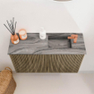 Mondiaz JOYA-DLUX 70cm toiletmeubel - kleur Dusk - Wastafel FAYE positie Rechts 1 kraangat kleur Sombra. SW1426128