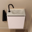 MONDIAZ TURE-DLUX Meuble toilette - 40cm - Rosee - EDEN - vasque Opalo - position droite - 1 trou de robinet SW1104487