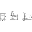 Laufen Pro Pack cuvette suspendue 39.7x55.7x46.5cm évacuation profonde incl. abattant slimseat avec descente amortie incl. ruban de montage céramique/duroplast blanc SW97461