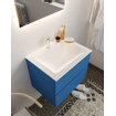 Mondiaz VICA ensemble de meuble de salle de bain - 60cm - meuble sous-vasque jeans - 2 tiroirs - lavabo cloud milieu - 1 trou de robinet - miroir LED - version XL 60cm de haut SW1098231