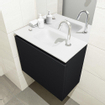 Mondiaz OLAN Meuble lave-mains 60x30x40cm 1 trou de robinet 1 tiroir Urban mat avec lavabo LEX Centre Solid Surface Blanc SW473211