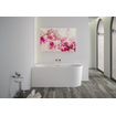Plieger Kansas Hoekbad - 155x80x60cm - hoek links - met slotoverloop - met af- en overloopgarnituur - met poten - acryl - mat wit SW924794