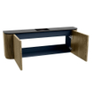 Mondiaz JOYA 123.2cm toiletmeubel - ronding links en rechts kleur Dusk - Wastafel FAYE positie Midden Zonder kraangat kleur Urban. SW1421722