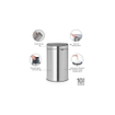 Brabantia Touch Bin Poubelle - 40 litres - seau intérieur en plastique - matt Steel SW1117328