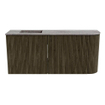 Mondiaz JOYA-DLUX 91.6cm toiletmeubel - ronding rechts kleur Shadow - Wastafel FAYE positie Links Zonder kraangat kleur Oza. SW1425073