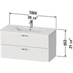 Duravit XBase Meuble sous-lavabo 2 tiroir(s) 100x55.2x47.5cm Graphite mat SW444120