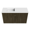 Mondiaz JOYA 70cm meuble de salle de bains WC - couleur Shadow - Vasque FAYE position Gauche 1 trou de robinet couleur Talc. SW1421406