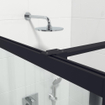 Marenza Bellini Inloopdouche - 120x200cm - helder glas - frame lines buitenzijde - anti kalk - mat zwart SW238204