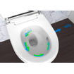 Geberit Aquaclean Mera Comfort WC japonais avec aspirateur d'odeurs, air chaud et Ladydouche abattant softclose blanc brillant GA13668