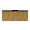 Mondiaz JOYA 100cm meuble de toilette - couleur Oak - Vasque FAYE position Milieu Sans trou de robinet couleur Urban. SW1421185