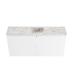MONDIAZ TURE-DLUX meuble WC 100 cm Talc. EDEN lavabo Glace position centrale. Sans trou de robinet. SW1103110