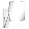 Keuco ilookmove miroir cosmétique mural sur bras pivotant tridimensionnel réglable carré non éclairé grossissement x5 chromé SW105969