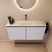 MONDIAZ TURE-DLUX Meuble toilette - 100cm - Cale - EDEN - vasque Ostra - position centrale - sans trou de robinet SW1104736