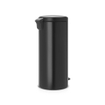 Brabantia NewIcon Poubelle à pédale - 30 litres - seau intérieur en plastique - noir mat SW1026546