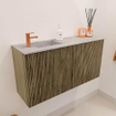 Mondiaz JOYA-DLUX Meuble de salle de bains 80cm - couleur Dusk - Vasque FAYE position Gauche 1 trou de robinet couleur Glace. SW1423148