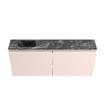 MONDIAZ TURE-DLUX Meuble de toilettes 120cm Rosee. Lavabo EDEN Lava position gauche. Avec 1 trou de robinet. SW1104020