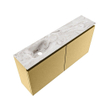 MONDIAZ TURE-DLUX Meuble toilette - 100cm - Oro - EDEN - vasque Glace - position gauche - 1 trou de robinet SW1103416