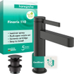 Hansgrohe Finoris Mitigeur lavabo - 11cm - monocommande - CoolStart - bonde de vidage - chrome noir brossé SW1388362
