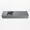 Mondiaz TYNE Lave-mains - 80x23x12cm - vasque à gauche - sans trous de robinet - solid surface - Plata SW1026155