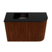 Mondiaz JOYA 61.6cm toiletmeubel - ronding rechts kleur Ruby - Wastafel FAYE positie Links 1 kraangat kleur Urban. SW1421835