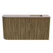 Mondiaz JOYA-DLUX Meuble de salle de bains 81,6cm - arrondi gauche couleur Dusk - Vasque FAYE position Droite 1 trou de robinet couleur Saba. SW1426084