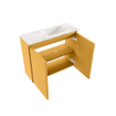 MONDIAZ TURE-DLUX Meuble toilette - 60cm - Ocher - EDEN - vasque Frappe - position droite - 1 trou de robinet SW1102863