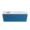 MONDIAZ TURE-DLUX Meuble toilette - 120cm - Jeans - EDEN - vasque Frappe - position gauche - sans trou de robinet SW1102846