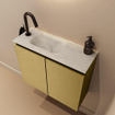 MONDIAZ TURE-DLUX 60cm toiletmeubel Oro. EDEN wastafel Opalo positie links. Met 1 kraangat. SW1104433