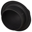 Sanivesk Grille de surpression - Ø12.5 - Bombé - Noir SW1212667