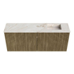 Mondiaz JOYA-DLUX 100cm toiletmeubel - kleur Dusk - Wastafel FAYE positie Rechts Zonder kraangat kleur Frappe. SW1423084