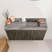 Mondiaz JOYA-DLUX 70cm meuble de toilette - couleur Shadow - Vasque FAYE position Droite 1 trou de robinet couleur Sombra. SW1425188