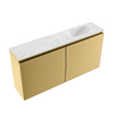 MONDIAZ TURE-DLUX Meuble toilette - 100cm - Oro - EDEN - vasque Opalo - position droite - sans trou de robinet SW1104454