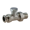 Riko regeltee+adaptor 15mm 1/2 recht vernikkeld SW21200