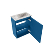 MONDIAZ TURE-DLUX Meuble toilette - 40cm - Jeans - EDEN - vasque Glace - position droite - 1 trou de robinet SW1103336