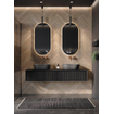 Miroir collection Looox - ovale 45x90cm - ind.CCT prolongé noir mat SW773289