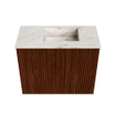 Mondiaz JOYA-DLUX 50cm toiletmeubel - kleur Ruby - Wastafel FAYE positie Rechts Zonder kraangat kleur Frappe. SW1423453