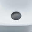 QeramiQ Fuente Ensemble lave-mains - 40x21.5x12cm - gauche - lisse - semi-circulaire - 1 trou de robinet - céramique - robinet de lave-mains gunmetal - bonde - siphon abaissé - blanc mat SW1232827