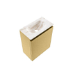 MONDIAZ TURE-DLUX Meuble toilette - 40cm - Oro - EDEN - vasque Frappe - position centrale - sans trou de robinet SW1102872