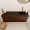 Mondiaz JOYA 100cm meuble de toilette - couleur Ruby - Vasque FAYE position Droite Sans trou de robinet couleur Urban. SW1421825