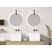 Miroir collection Looox - rond 120cm - éclairage LED intégré avec chauffage miroir noir SW773291