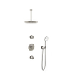 Hotbath Buddy IBS Regendoucheset - 30cm plafondarm - 30cm ronde hoofddouche - 3 standen handdouche - geborsteld nikkel SW298885
