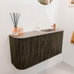 Mondiaz JOYA-DLUX 81.6cm toiletmeubel - ronding links kleur Shadow - Wastafel FAYE positie Rechts 1 kraangat kleur Saba. SW1425146