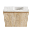 MONDIAZ TURE-DLUX Meuble toilette - 60cm - Washed Oak - EDEN - vasque Ostra - position droite - 1 trou de robinet SW1105118