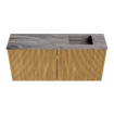 Mondiaz JOYA-DLUX 90cm toiletmeubel - kleur Oak - Wastafel FAYE positie Rechts Zonder kraangat kleur Sombra. SW1424255