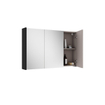 Saniclass Prime Armoire miroir - 100x63x16cm - incluant panneaux latéraux - noir mat SW815281
