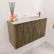 Mondiaz JOYA-DLUX 70cm toiletmeubel - kleur Dusk - Wastafel FAYE positie Rechts 1 kraangat kleur Ostra. SW1423372